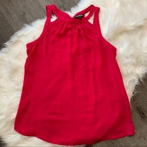 Express Magenta Sleeveless Cut Out Top